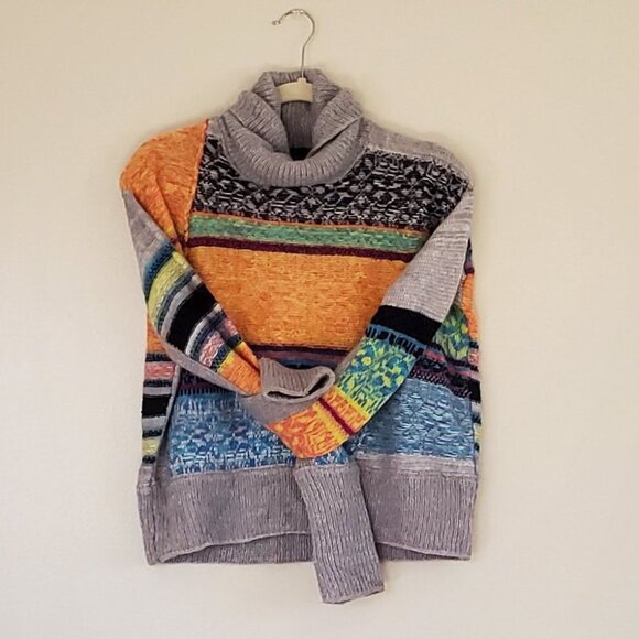 Free People Knitted Stand-up Collar Long Sleeves Women Sweater. Size S - Picture 11 of 14